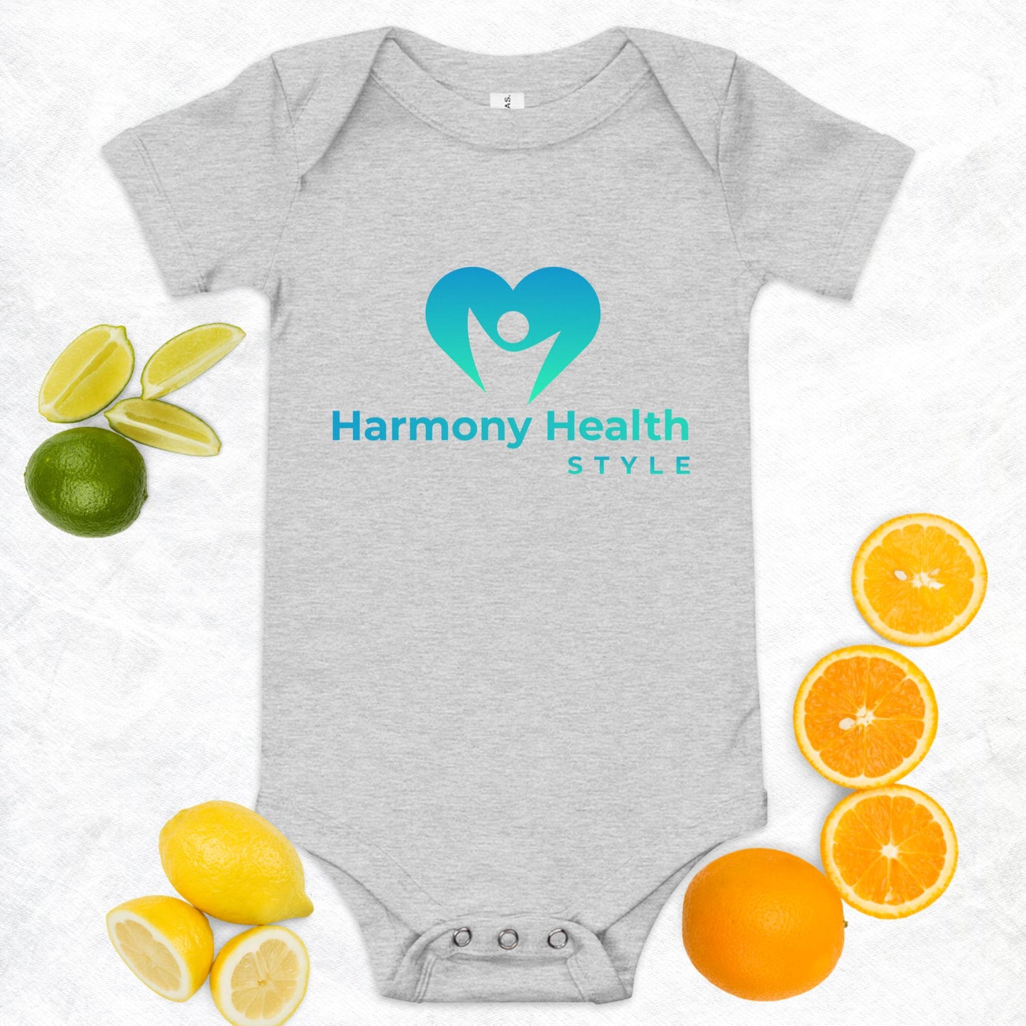 Dress Your Baby in Style with the Baby Short Sleeve One Piece Logo Design 👶