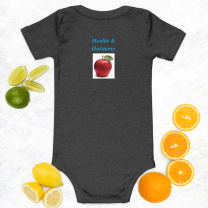 Dress Your Baby in Style with the Baby Short Sleeve One Piece Logo Design 👶