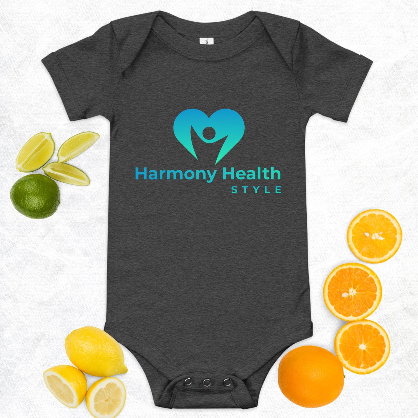 Dress Your Baby in Style with the Baby Short Sleeve One Piece Logo Design 👶