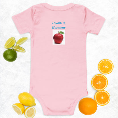 Dress Your Baby in Style with the Baby Short Sleeve One Piece Logo Design 👶