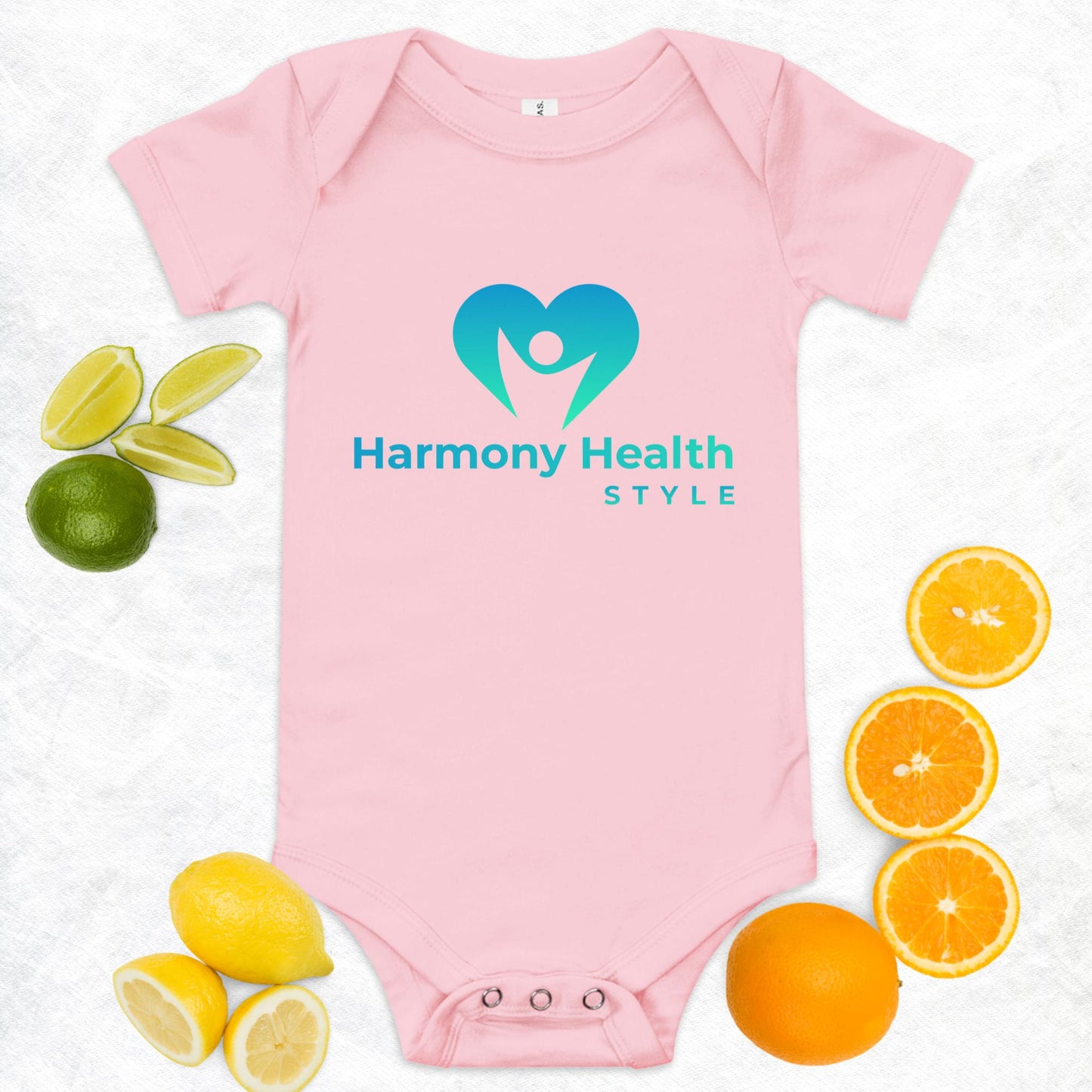 Dress Your Baby in Style with the Baby Short Sleeve One Piece Logo Design 👶