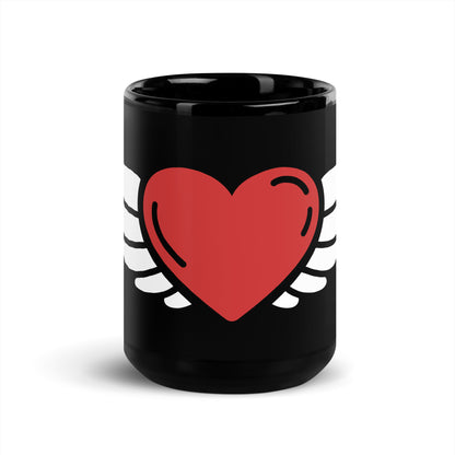 Custom Black Glossy Ceramic Mug – 11 oz & 15 oz Sizes | Stylish & Durable