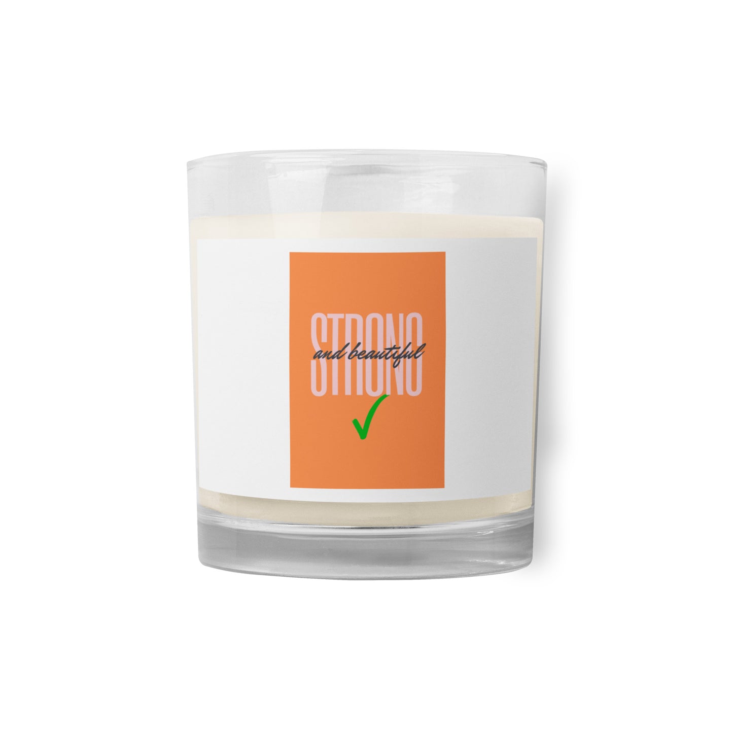 Glass jar soy wax candle